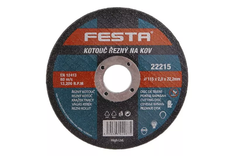 Kotouč řezný FESTA na kov 115x2.0x22.2mm 22215