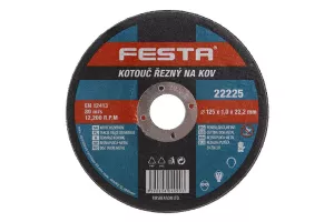 Kotouč řezný FESTA na kov 125x1.0x22.2mm 22225