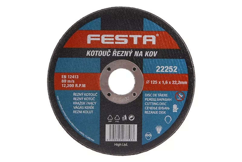 Kotouč řezný FESTA na kov 125x1.6x22.2mm 22252