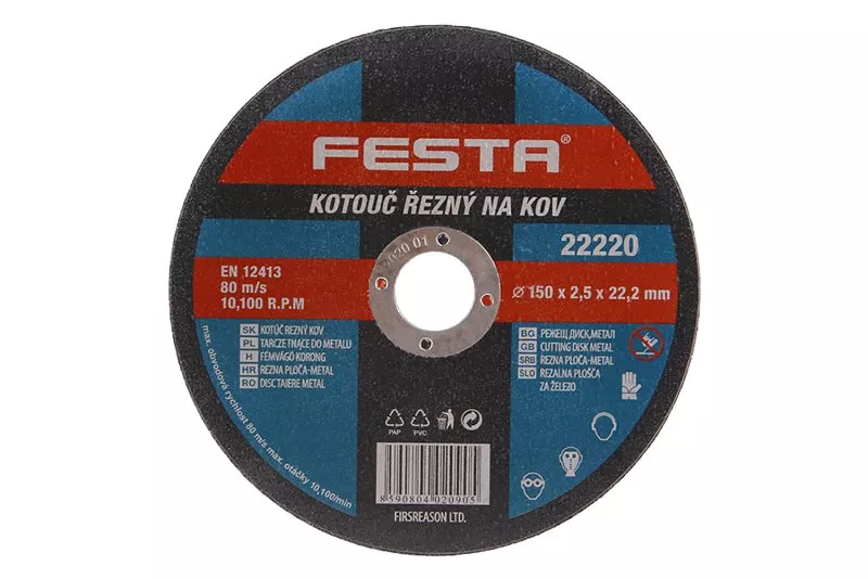 Kotouč řezný FESTA na kov 150x2.5x22.2mm 22220