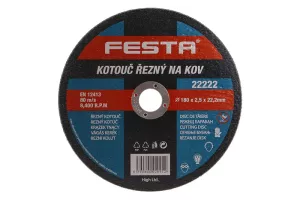 Kotouč řezný FESTA na kov 180x2.5x22.2mm 22222